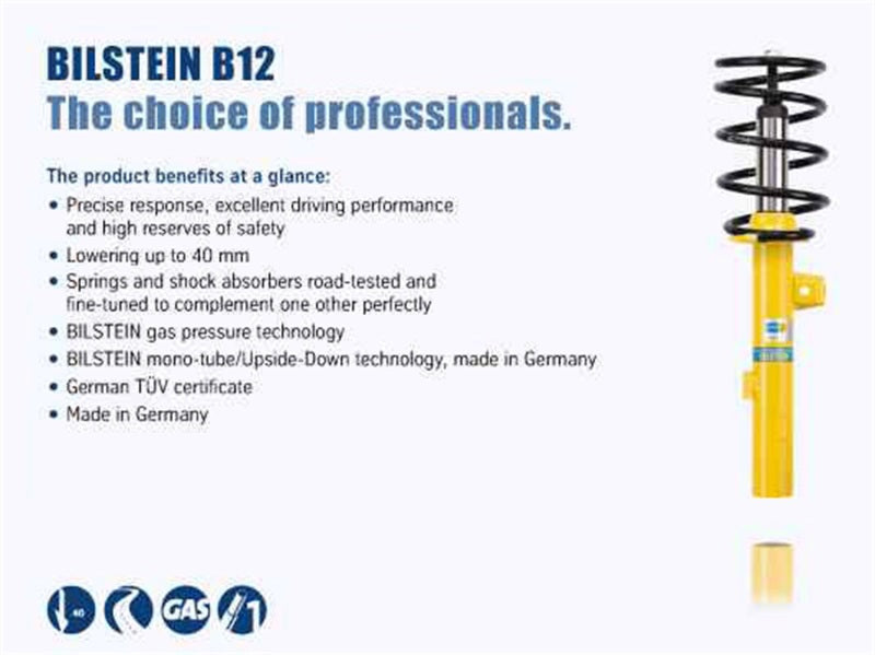 Bilstein B12 (Pro-Kit) 05-11 Porsche 911 Carrera H6 3.6L/S H6 3.8 Front and Rear Suspension Kit Shock & Spring Kits Bilstein   
