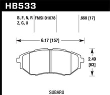 Load image into Gallery viewer, Hawk 2006-2007 Subaru B9 Tribeca Limited HPS 5.0 Front Brake Pads Brake Pads - Performance Hawk Performance   