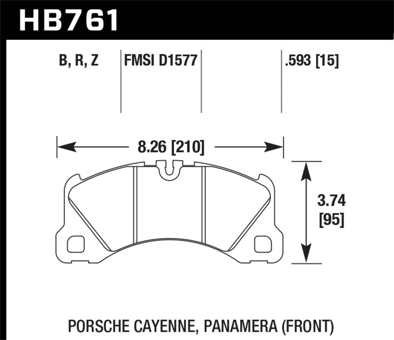 Hawk 10-13 Porsche Panamera / 12-15 Cayenne  Performance Ceramic Luxury & Touring Front Brake Pad Brake Pads - Performance Hawk Performance   