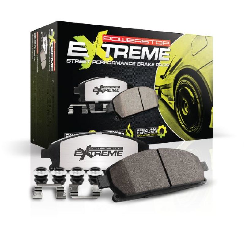 Power Stop 16-19 Ford Mustang Front Z26 Extreme Street Brake Pads w/Hardware Brake Pads - Performance PowerStop   