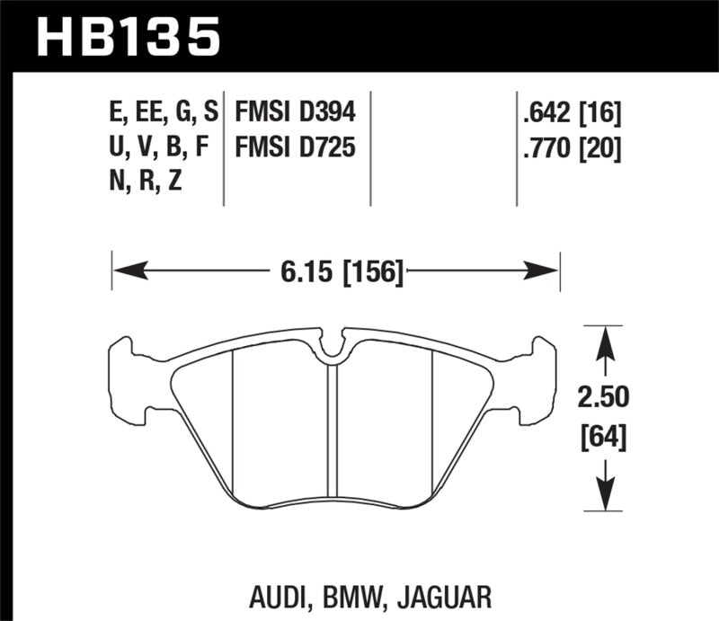 Hawk 95-02 BMW M3 HP+ Street Front Brake Pads Brake Pads - Performance Hawk Performance   