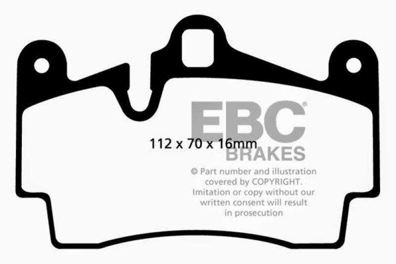 EBC 11-15 Audi Q7 3.0 Supercharged Yellowstuff Rear Brake Pads Brake Pads - Performance EBC   