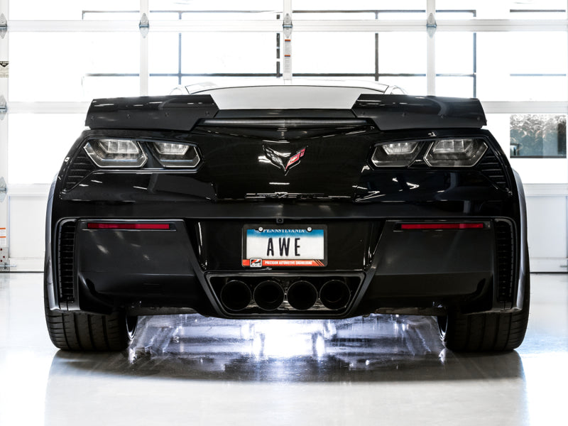 AWE Tuning 14-19 Chevy Corvette C7 Z06/ZR1 Track Edition Axle-Back Exhaust w/Black Tips Axle Back AWE Tuning   