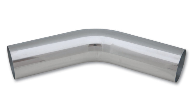 Vibrant 2.25in O.D. Universal Aluminum Tubing (45 degree bend) - Polished Aluminum Tubing Vibrant   