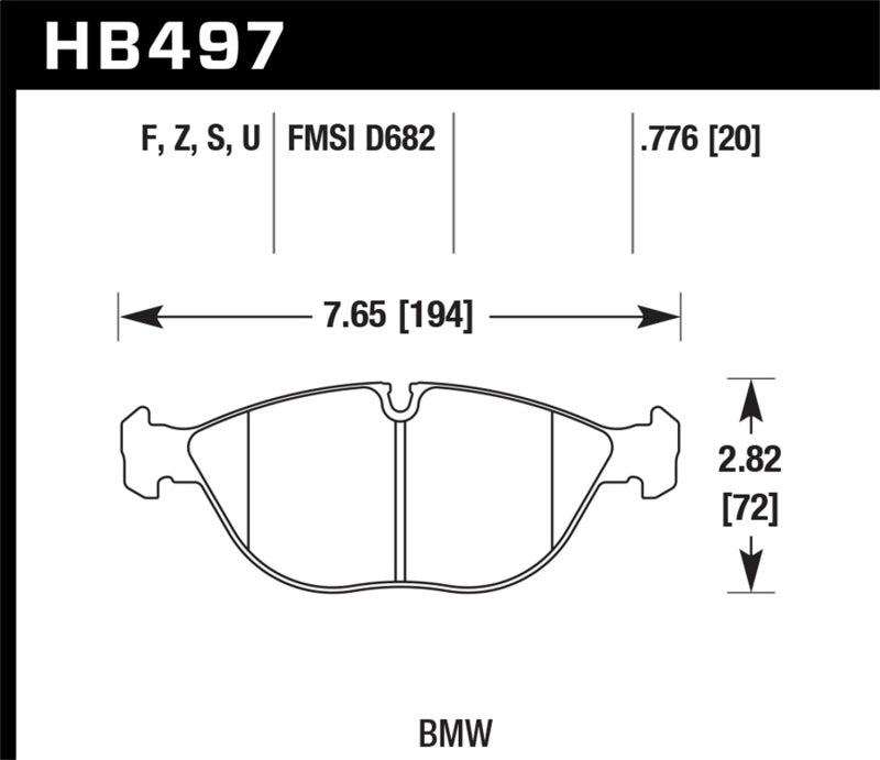 Hawk 04-06 Audi TT Quattro / 04-05 VW Golf R32 HPS Street Front Brake Pads Brake Pads - Performance Hawk Performance   