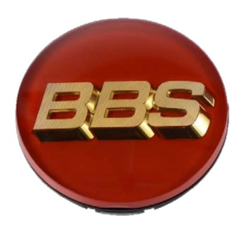 BBS Center Cap 70.6mm Red/Gold (3-tab) (56.24.073) Wheel Center Caps BBS   