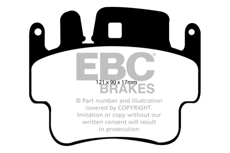 EBC 98-05 Porsche 911 996 3.4 Carrera 2 (Iron Rotor) Redstuff Frt Brake Pad (Check EBC Fit Guide) Brake Pads - Performance EBC   