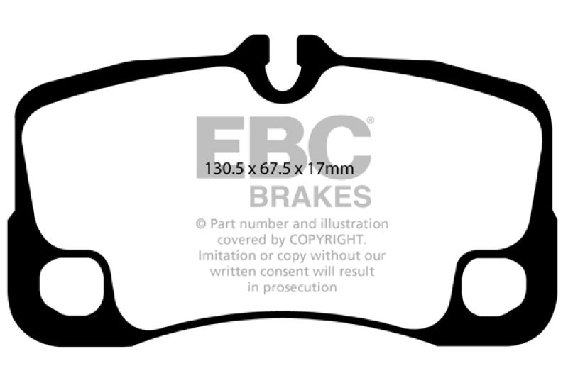 EBC 09-12 Porsche 911 (997) (Cast Iron Rotor only) 3.6 Carrera 2 Redstuff Rear Brake Pads Brake Pads - Performance EBC   