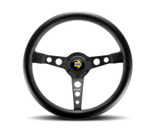 Load image into Gallery viewer, Momo Prototipo Steering Wheel 350 mm - Black Leather/Wht Stitch/Black Spokes Steering Wheels MOMO   