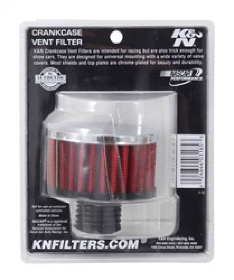 K&N .5in Flange ID x 3in OD x 3.25in H Rubber Base Crankcase Vent Filter Air Filters - Universal Fit K&N Engineering   