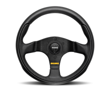 Load image into Gallery viewer, Momo Team Steering Wheel 300 mm - 4 Black Leather/Black Spokes Steering Wheels MOMO   
