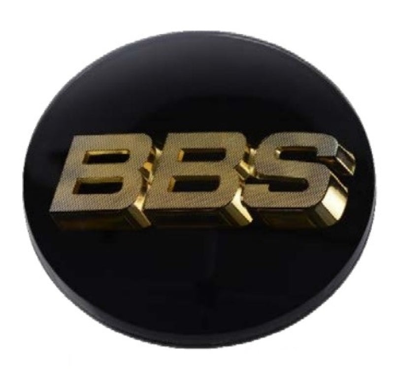 BBS Center Cap 70.6mm Black/Gold (4-tab) (56.24.120) Wheel Center Caps BBS   
