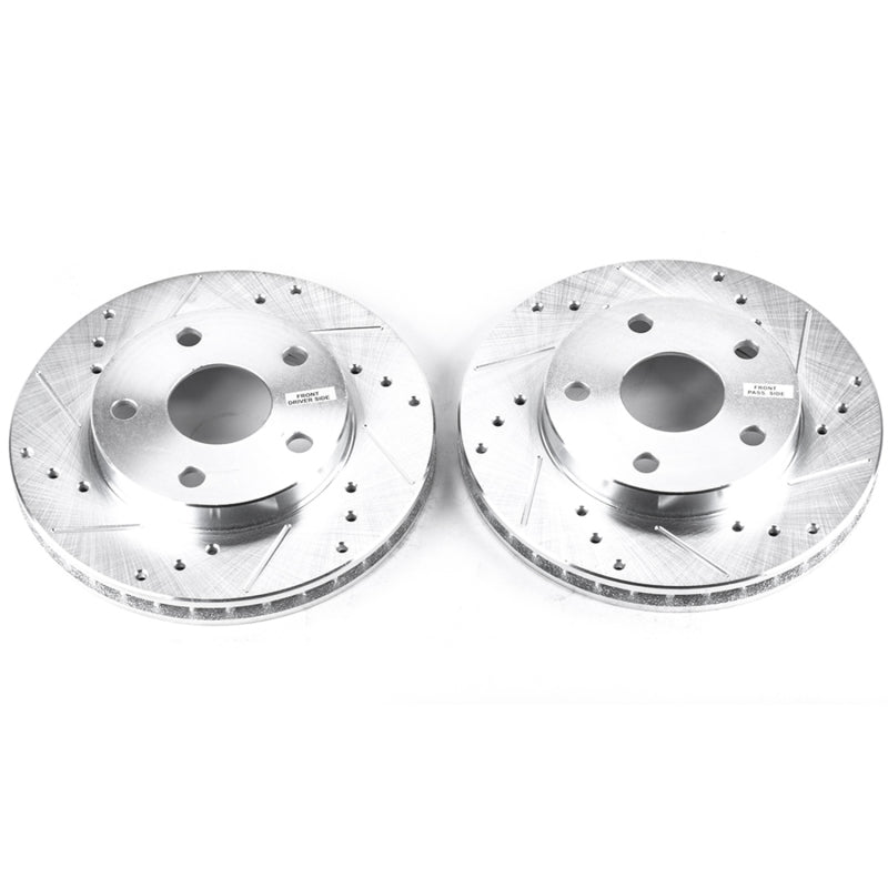 Power Stop 91-95 Toyota MR2 Front Evolution Drilled & Slotted Rotors - Pair Brake Rotors - Slot & Drilled PowerStop   
