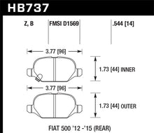 Load image into Gallery viewer, Hawk 12-15 Fiat 500 Abarth Rear Performance Ceramic Street Brake Pads Brake Pads - Performance Hawk Performance   