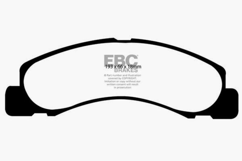 EBC 00-02 Ford Excursion 5.4 2WD Yellowstuff Front Brake Pads Brake Pads - Performance EBC   