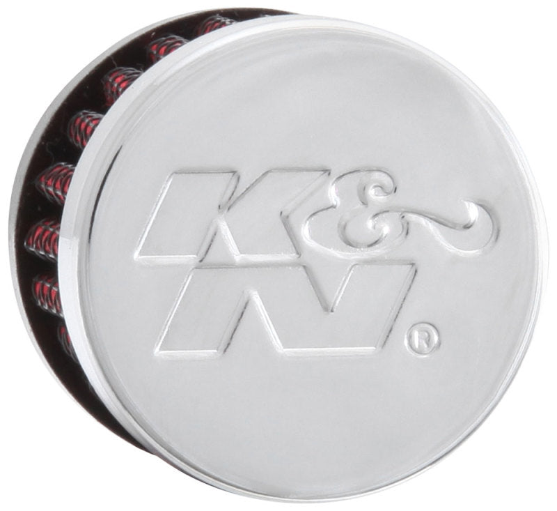 K&N .315/.431 Flange 1 3/8 inch OD 1.5 inch H Clamp On Crankcase Vent Filter Air Filters - Universal Fit K&N Engineering   