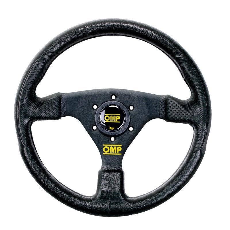 OMP GP Racing Steering Wheel - Black/Black Steering Wheels OMP   
