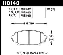 Load image into Gallery viewer, Hawk 89-93 Miata HPS Street Front Brake Pads (D525) Brake Pads - Performance Hawk Performance   