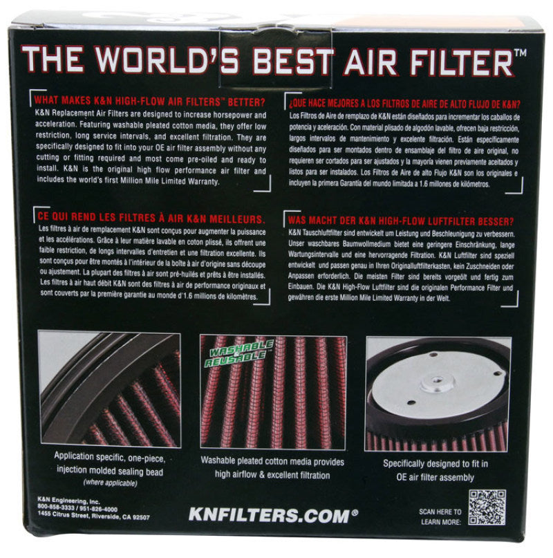 K&N Custom Air Filter 6.25in OS Width / 9.688in OS Length / 2.188in Height Air Filters - Drop In K&N Engineering   